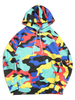 Moletons com capuz masculinos casuais com estampa camuflada colorida personalizada com bolso canguru