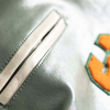 Oem Custom Logo Fall Creber Winderbreaker Men Contrat PU Panel 3D Embroidery Patched Bomber Jacket