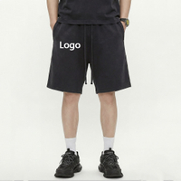 K1159 Running Acid Washed Sweat Shorts