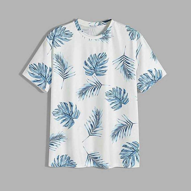 Hot Sale Wholesale Custom Allover Tropical Printing T Shirt Short Sleeve Crew Neck Men's Digital Printing T-Shirts
