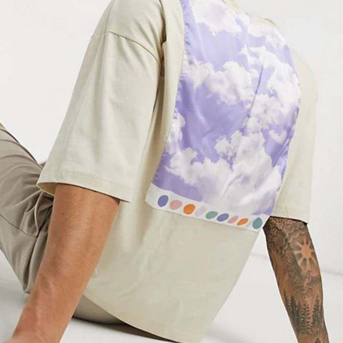 Brugerdefinerede engros T-shirts Oversized tilbage satin printet panel m&aelig;nd Vintage T-shirt