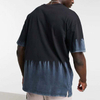 Fabricant personnalis&eacute; 100% coton t-shirt &agrave; manches courtes lav&eacute; &agrave; l'acide Ombre hommes t-shirt