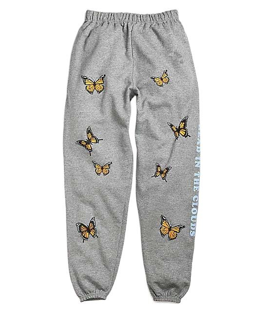 OEM-fabrikant Overal vlinder bijpassende joggingbroek Grijze fleece zijlogo sweatbroek op maat
