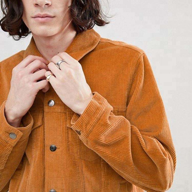 Veste occidentale personnalis&eacute;e de haute qualit&eacute; pour hommes, cordon &agrave; col pointu, en moutarde