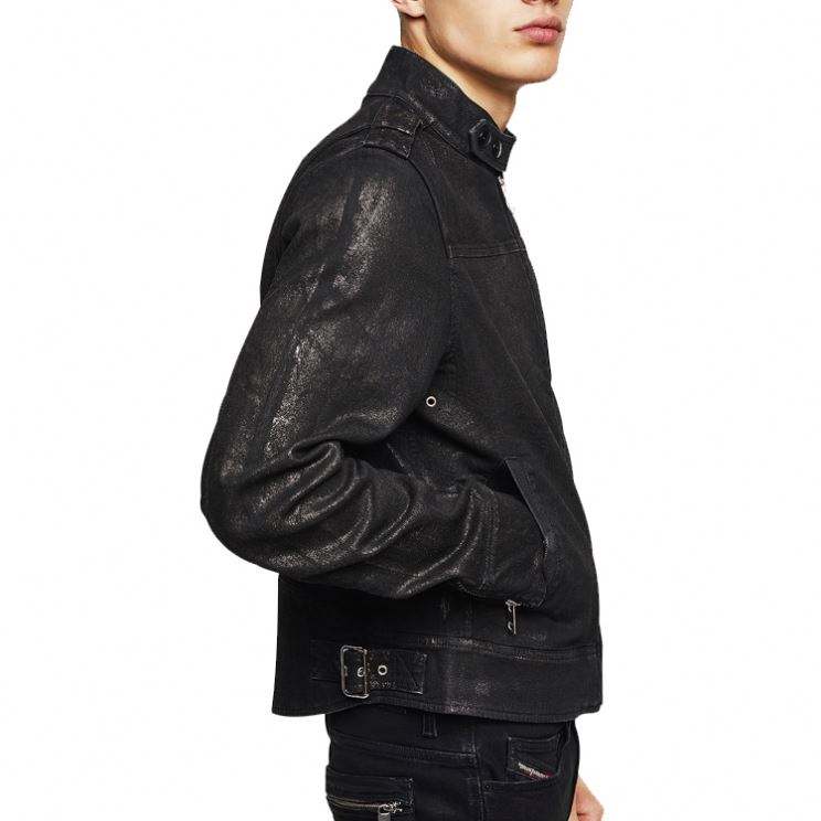 Jaqueta de motociclista simplificada masculina da moda por atacado com jaqueta jeans