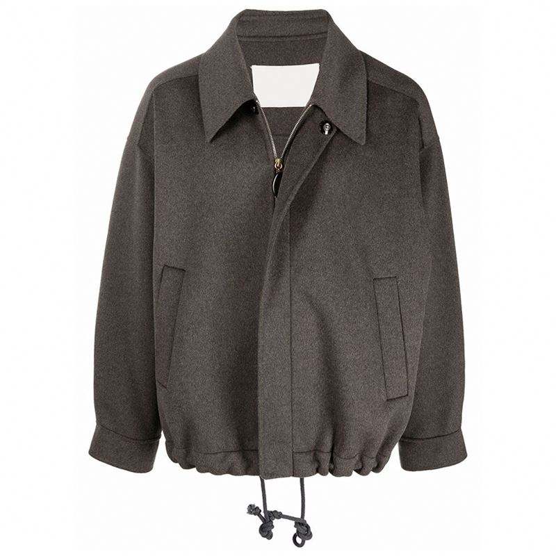OEM v&yacute;robca Custom Men Vysok&aacute; kvalita s dlh&yacute;m ruk&aacute;vom golier so sťahovacou šn&uacute;rkou dizajn lemu na zips bomber bunda