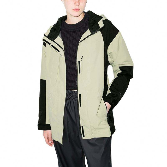 OEM-fabrikant op maat hoge kwaliteit sport casual patchwork windjack met lange mouwen en capuchon en ritssluiting
