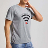 รูปแบบ Wifi แบบกำหนดเองพิมพ์เสื้อยืดกราฟิกบุรุษแขนสั้น O คอน้ำหนักเบาผู้ชายฤดูร้อน 180 Gsm เสื้อยืด