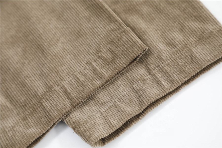 Felpa con cappuccio in velluto a coste allentata con cappuccio con tasca con cerniera e pullover da uomo personalizzato del produttore OEM