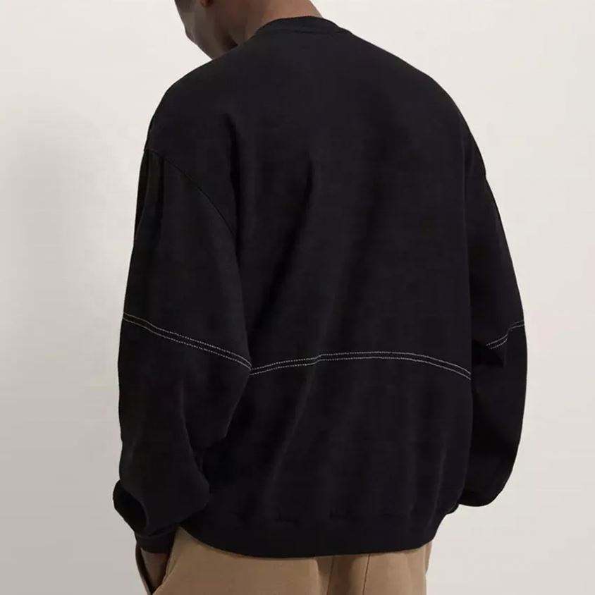 Pull &agrave; manches longues pour hommes, fabricant OEM, French Terry, mode Street, sweat-shirt vierge uni