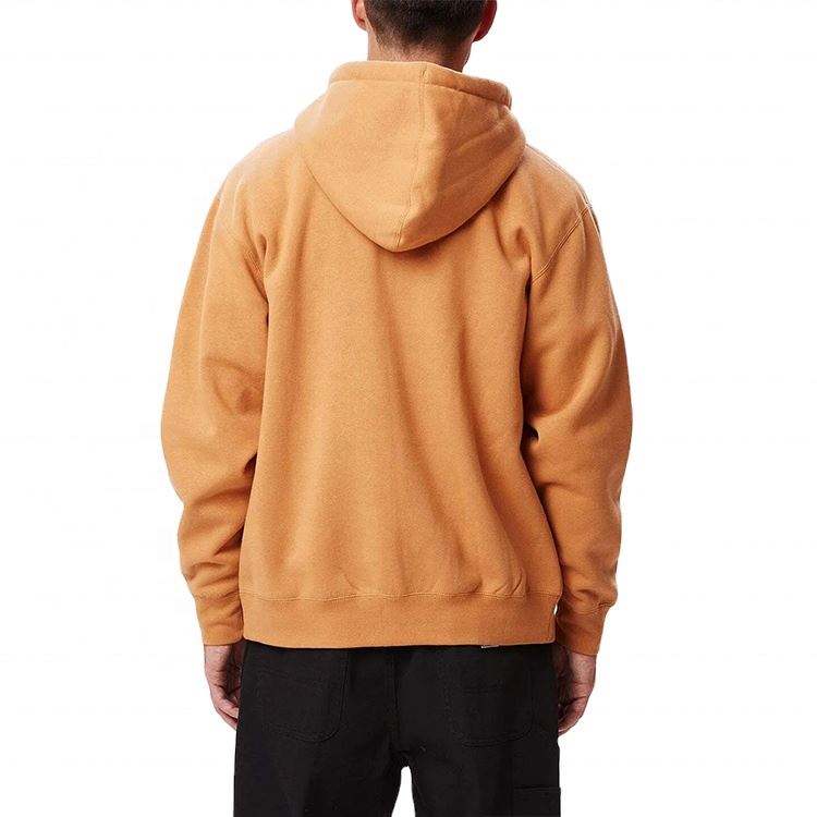 OEM-producent Engros Fleece-h&aelig;ttetr&oslash;jer med lynl&aring;s Regular Fit M&aelig;nd Almindelig blank brun fleece-sweatshirt-h&aelig;ttetr&oslash;jer