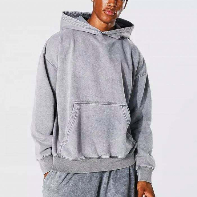 Обслужване на OEM производител Персонализирано улично облекло Heavyweight Hoodie 100% памук Мъжки свръхголеми изпрани ретро суичър с качулка