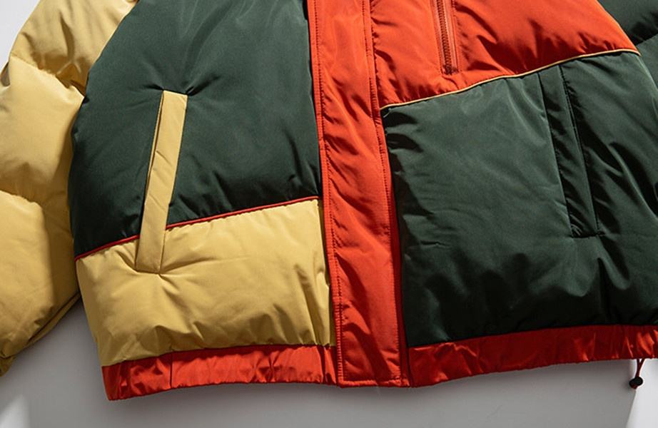 OEM-producent Brugerdefineret m&aelig;nds dunstativ krave Collared Farve Patchwork L&oslash;s bomuldsjakke