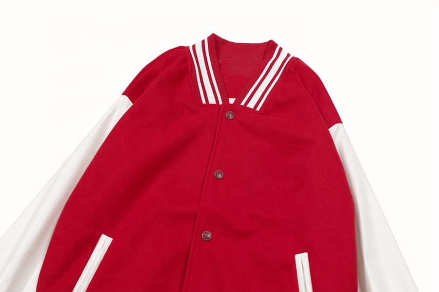 Jaqueta de beisebol solta bordada com toalha modelada de rob&ocirc; masculino personalizado do fabricante OEM