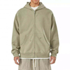 Felpa con cappuccio da uomo oversize invecchiata con cappuccio con cerniera in French Terry di cotone 100% cotone personalizzato di alta qualit&agrave; del produttore OEM