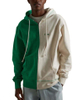 Fabricant OEM personnalis&eacute; hommes 100% coton deux tons couleur sweat &agrave; capuche zipp&eacute; graphique imprim&eacute; dos sweat-shirt pull