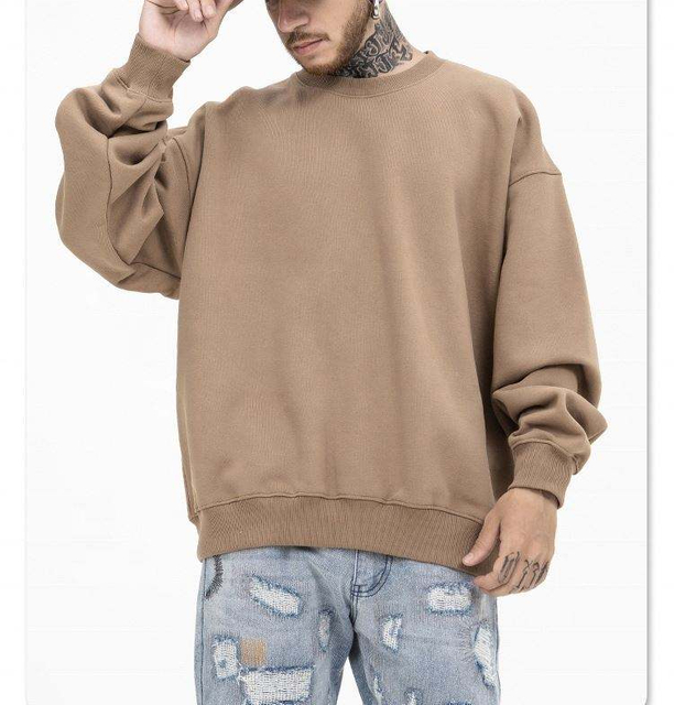 OEM Κατασκευαστής Fashion Drop Shoulder Λευκό Φούτερ Βαμβακερό απλό κέντημα με φούτερ με κουκούλα Κενό μαύρο πουλόβερ