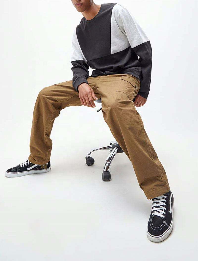 OEM v&yacute;robce Custom Men Color Block Crew Neck mikina s dvojit&yacute;m proš&iacute;v&aacute;n&iacute;m Kontrastn&iacute; barva Oversized mikina