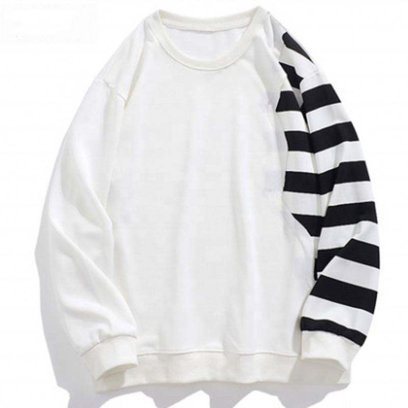 OEM Tillverkare Anpassad Stripe Casual Custom Sweatshirt Plus Size Hoodies Herr Hoodies