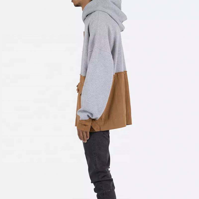 OEM-Hersteller Herren-Kapuzenpullover in &Uuml;bergr&ouml;&szlig;e mit ma&szlig;geschneiderten Workout-Sweatshirts mit gro&szlig;en Taschen