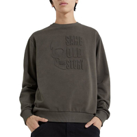Clothing Custom Embossed French Cotton Terry Sweatshirt For Men
