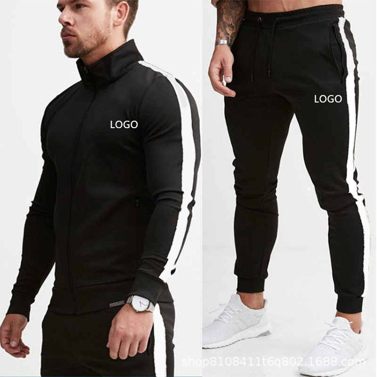 Projektanci Producenci Slim Fit Poliester Chłopcy Gym Sport 2 sztuki Niestandardowa etykieta Męskie dresy