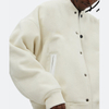 Produttore OEM di alta qualit&agrave; ricamo in ciniglia da uomo maniche in pelle college bomber da baseball personalizzato giacca college Letterman