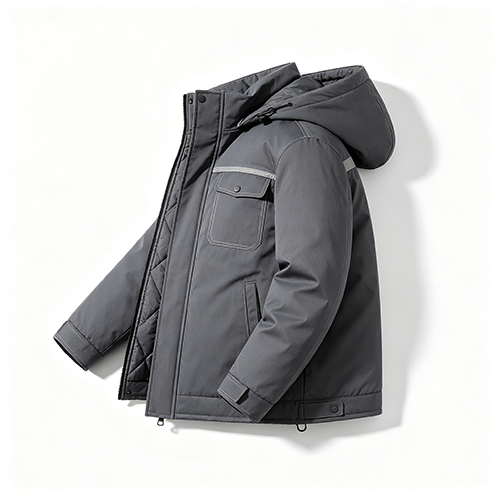 Jaqueta de inverno com roupa de trabalho personalizada