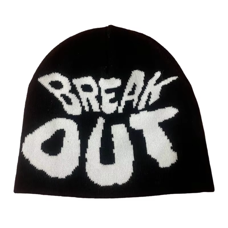 Vlastn&iacute; velkoobchodn&iacute; logo Vysoce kvalitn&iacute; Beenies Prodejce Skull Print Jacquard Zimn&iacute; v&yacute;robci Čepice Čepice