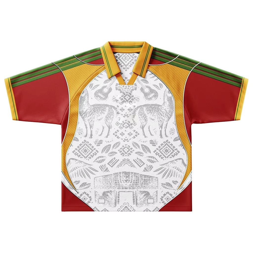 Custom Color-Blocked Piping Design Streetwear Retro fotbalov&aacute; trička Customized Logo Oversized Camisas De Futbol Soccer Shirts