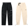 Casual streetwear zweetafvoerend geweven utility-broek, unisex zijriemsluiting, verstelbare manchet, enkel, cargobroek van eendstof