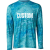 Sublimation Print Pockets Pfg Performance Vented Uv Protection အမျိုးသားများအတွက် အင်္ကျီလက်ရှည် စိတ်ကြိုက်လက်ကား Upf50 Camo ငါးဖမ်းရှပ်များ