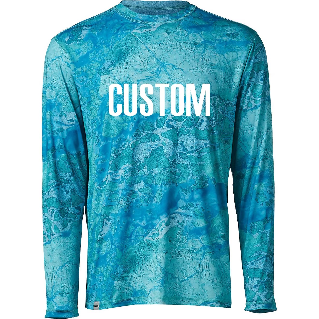Sublimation Print Pockets Pfg Performance Vented Uv Protection အမျိုးသားများအတွက် အင်္ကျီလက်ရှည် စိတ်ကြိုက်လက်ကား Upf50 Camo ငါးဖမ်းရှပ်များ