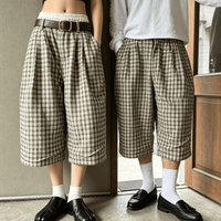 Aangepaste logo heren vintage Y2K ademend gevoerde elastische trekkoord wijde pijpen zomer streetwear bermuda