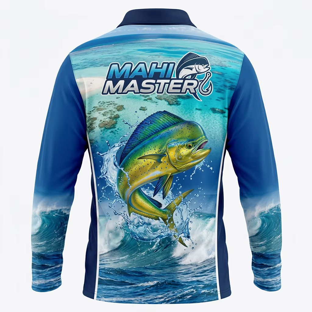 Vải Polyester Tr&ecirc;n To&agrave;n Thăng Hoa Hiệu Suất In C&acirc;u C&aacute; Mặc T&ugrave;y Chỉnh Uv Upf 50 Bảo Vệ Nhanh Kh&ocirc; C&acirc;u C&aacute; &Aacute;o