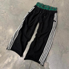Pantalones de ch&aacute;ndal informales personalizados para hombre, pantalones de ch&aacute;ndal holgados acampanados a rayas de felpa francesa, pantalones holgados bordados de Hip Hop con cintura doble