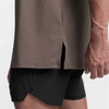 T-Shirt &agrave; col ras du cou personnalis&eacute; de haute qualit&eacute;, en coton Pima, &agrave; manches courtes, vierge pour hommes, T-Shirts de gymnastique
