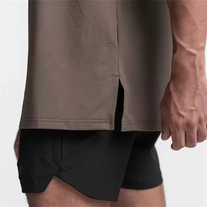T-Shirt &agrave; col ras du cou personnalis&eacute; de haute qualit&eacute;, en coton Pima, &agrave; manches courtes, vierge pour hommes, T-Shirts de gymnastique