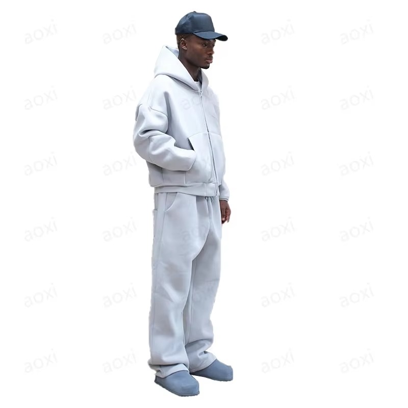 Персонализирано лого Heavyweight Cotton Hoodie Комплект спортни костюми 500gsm Thick French Terry Sweatpants Свободни комплекти за джогинг Мъжки спортни костюми