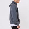 Heren op maat gemaakte grijze blanco 100% katoenen zwaargewicht trui met capuchon Oversized trui met kwartrits