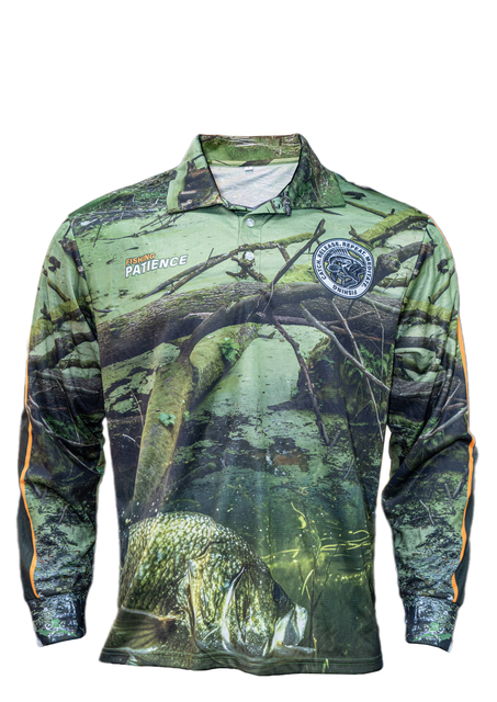 ป้องกันรังสียูวีเสื้อแขนยาวแห้งเร็วสวมใส่ตกปลามืออาชีพ Upf 50 ปุ่มระเหิดขึ้นเสื้อตกปลา