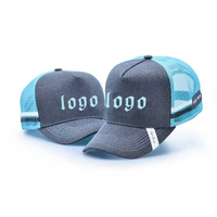 Sombrero de camionero de malla con bot&oacute;n trasero de dise&ntilde;ador de bordado de logotipo personalizado de alta calidad