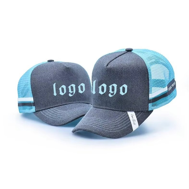 Augstas kvalitātes pielāgota logotipa izšūšanas dizainera atpakaļ poga Tīkla Trucker cepure