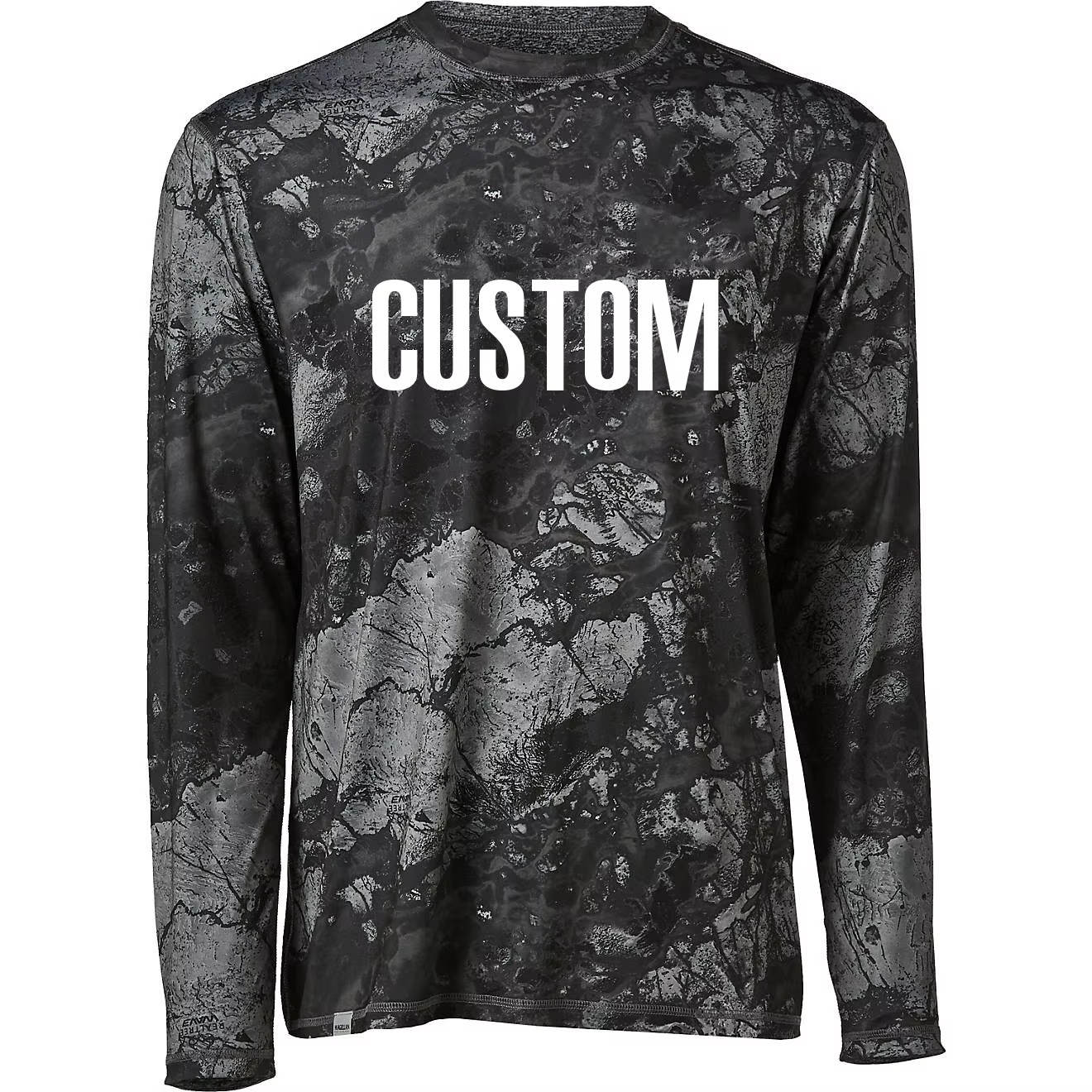 Sublimation Print Pockets Pfg Performance Vented Uv Protection အမျိုးသားများအတွက် အင်္ကျီလက်ရှည် စိတ်ကြိုက်လက်ကား Upf50 Camo ငါးဖမ်းရှပ်များ