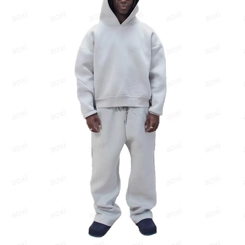 Персонализирано лого Heavyweight Cotton Hoodie Комплект спортни костюми 500gsm Thick French Terry Sweatpants Свободни комплекти за джогинг Мъжки спортни костюми