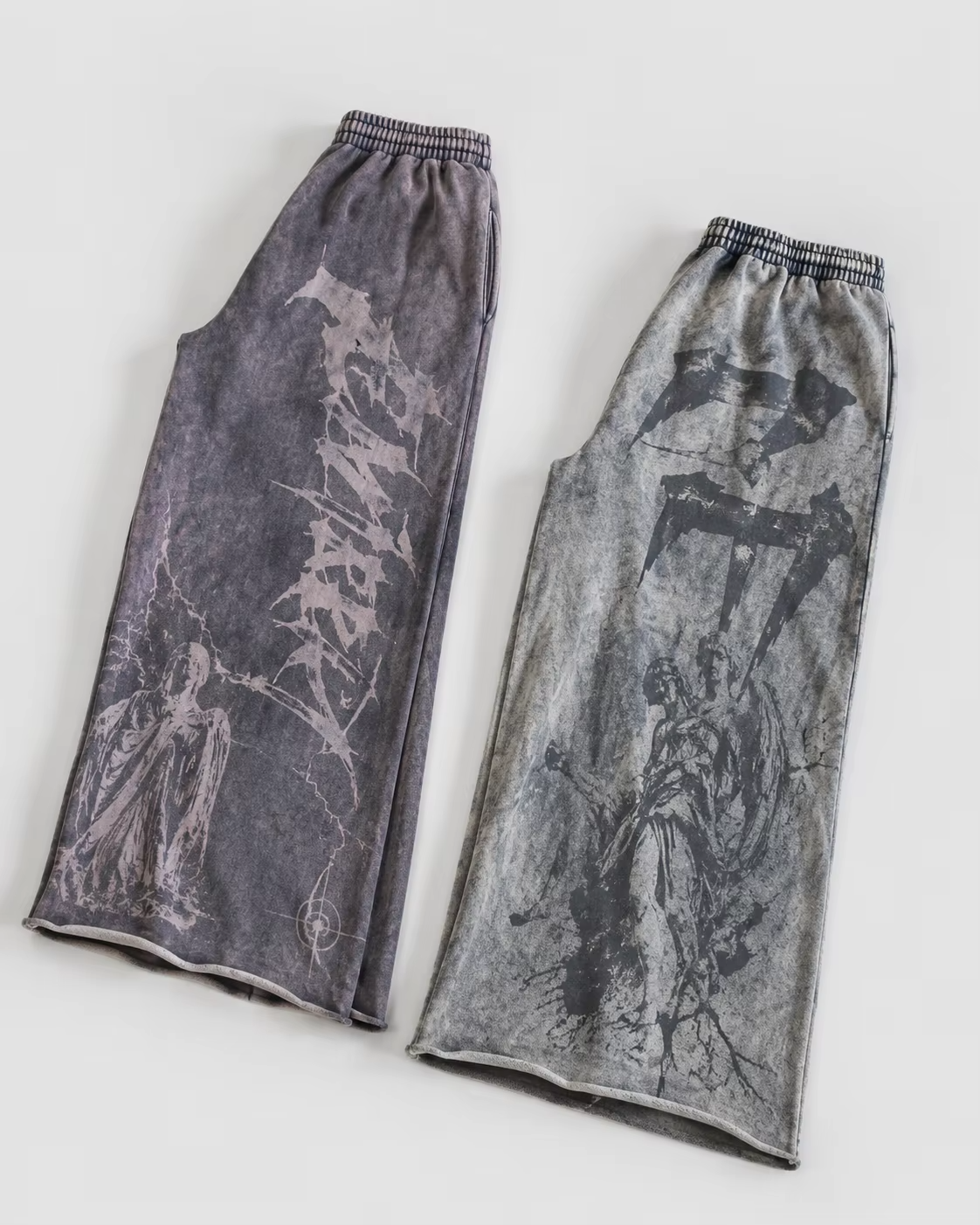 Vlastn&iacute; Acid Washed S&iacute;totisk Grafika Streetwear Tepl&aacute;ky Hezk&aacute; v&aacute;ha Elastick&yacute; pas Zoufal&yacute; lem Baggy Tepl&aacute;ky Unisex