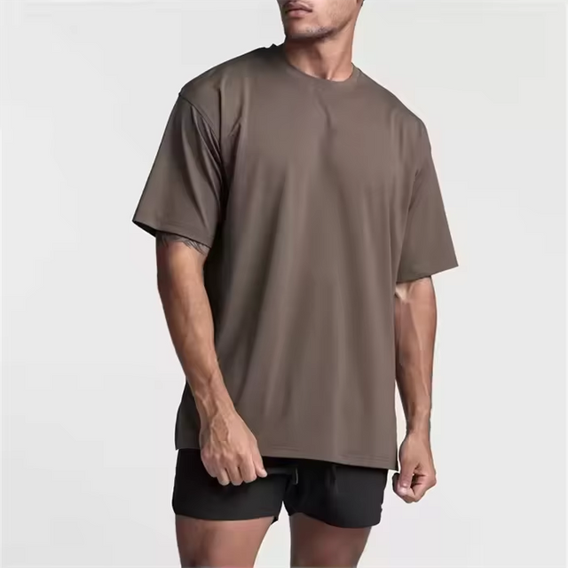 T-Shirt &agrave; col ras du cou personnalis&eacute; de haute qualit&eacute;, en coton Pima, &agrave; manches courtes, vierge pour hommes, T-Shirts de gymnastique
