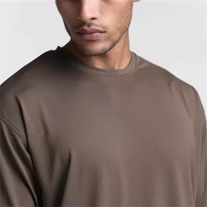 T-Shirt &agrave; col ras du cou personnalis&eacute; de haute qualit&eacute;, en coton Pima, &agrave; manches courtes, vierge pour hommes, T-Shirts de gymnastique