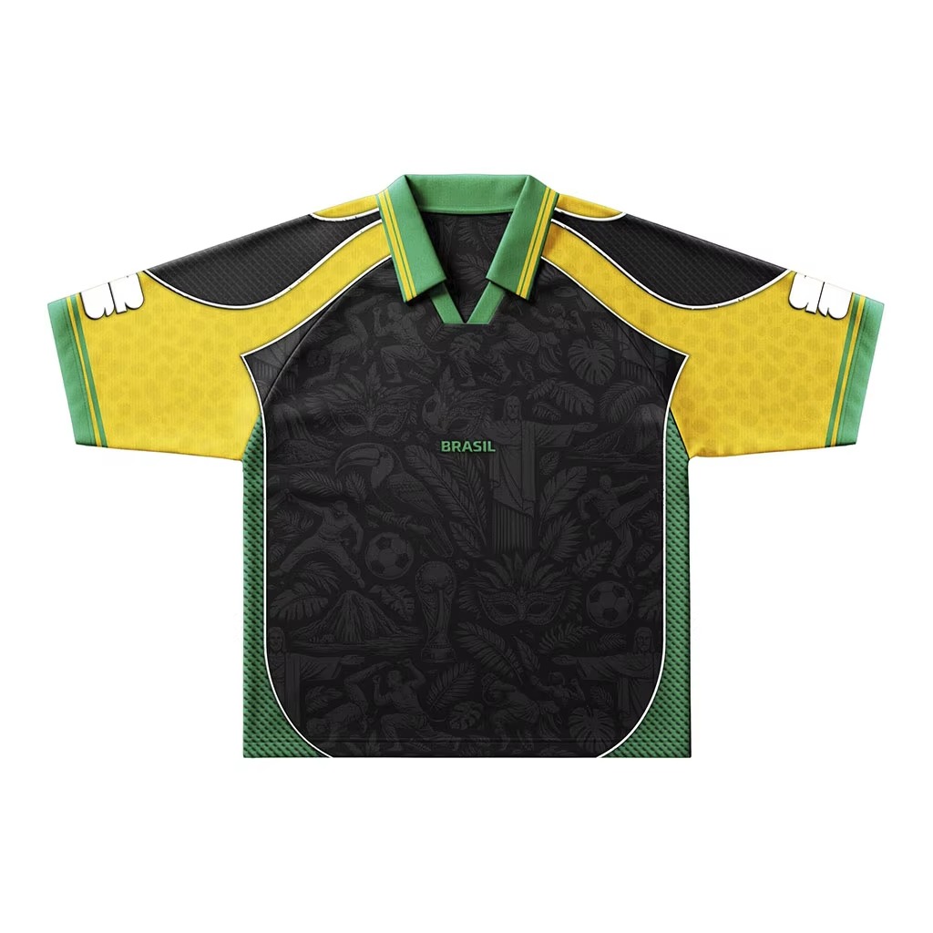 Custom Color-Blocked Piping Design Streetwear Retro fotbalov&aacute; trička Customized Logo Oversized Camisas De Futbol Soccer Shirts