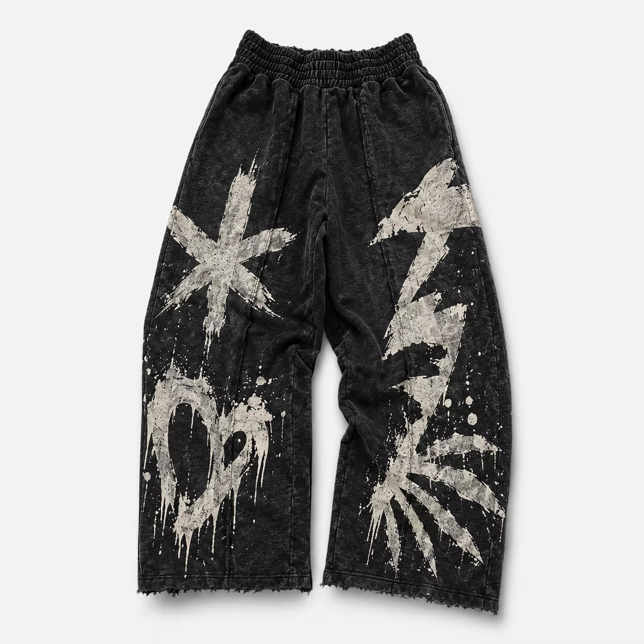 Vlastn&iacute; Acid Washed S&iacute;totisk Grafika Streetwear Tepl&aacute;ky Hezk&aacute; v&aacute;ha Elastick&yacute; pas Zoufal&yacute; lem Baggy Tepl&aacute;ky Unisex